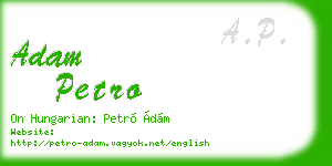 adam petro business card
